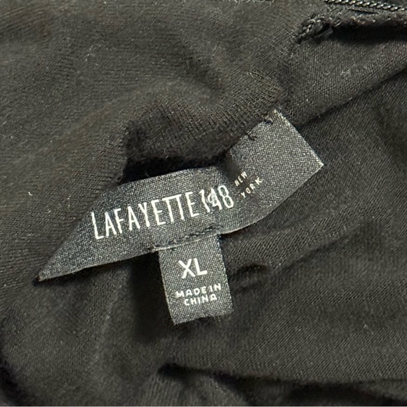Lafayette 148 New York Black Mock Neck Turtle Neck Size XL Neutral Closet Staple - Picture 8 of 8